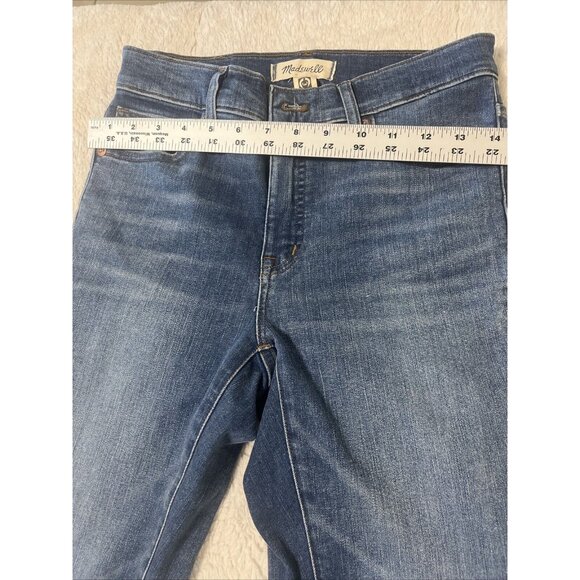 Madewell Blue Denim 9" Mid-Rise Skinny Jeans Womens Casual Medium Wash Size 26 - Picture 8 of 16